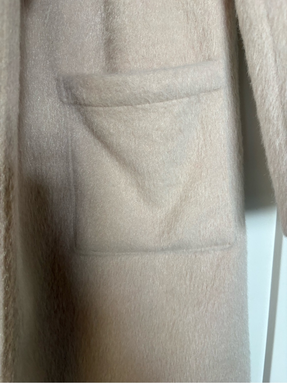 Everly Women’s Cream Colored Long Wool-Blend Coat Size Small - Picture 6 of 15